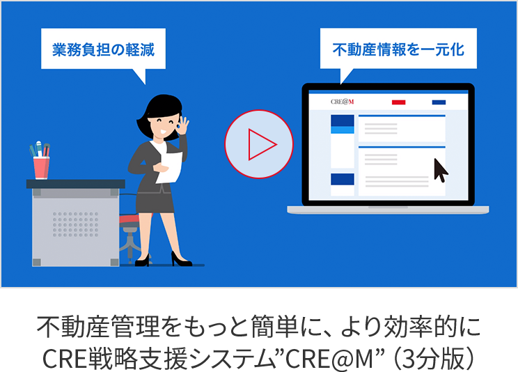 不動産管理をもっと簡単に、より効率的に　CRE戦略支援システム”CRE@M”（3分版）