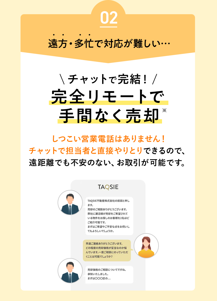 02 遠方・多忙で対応が難しい…
