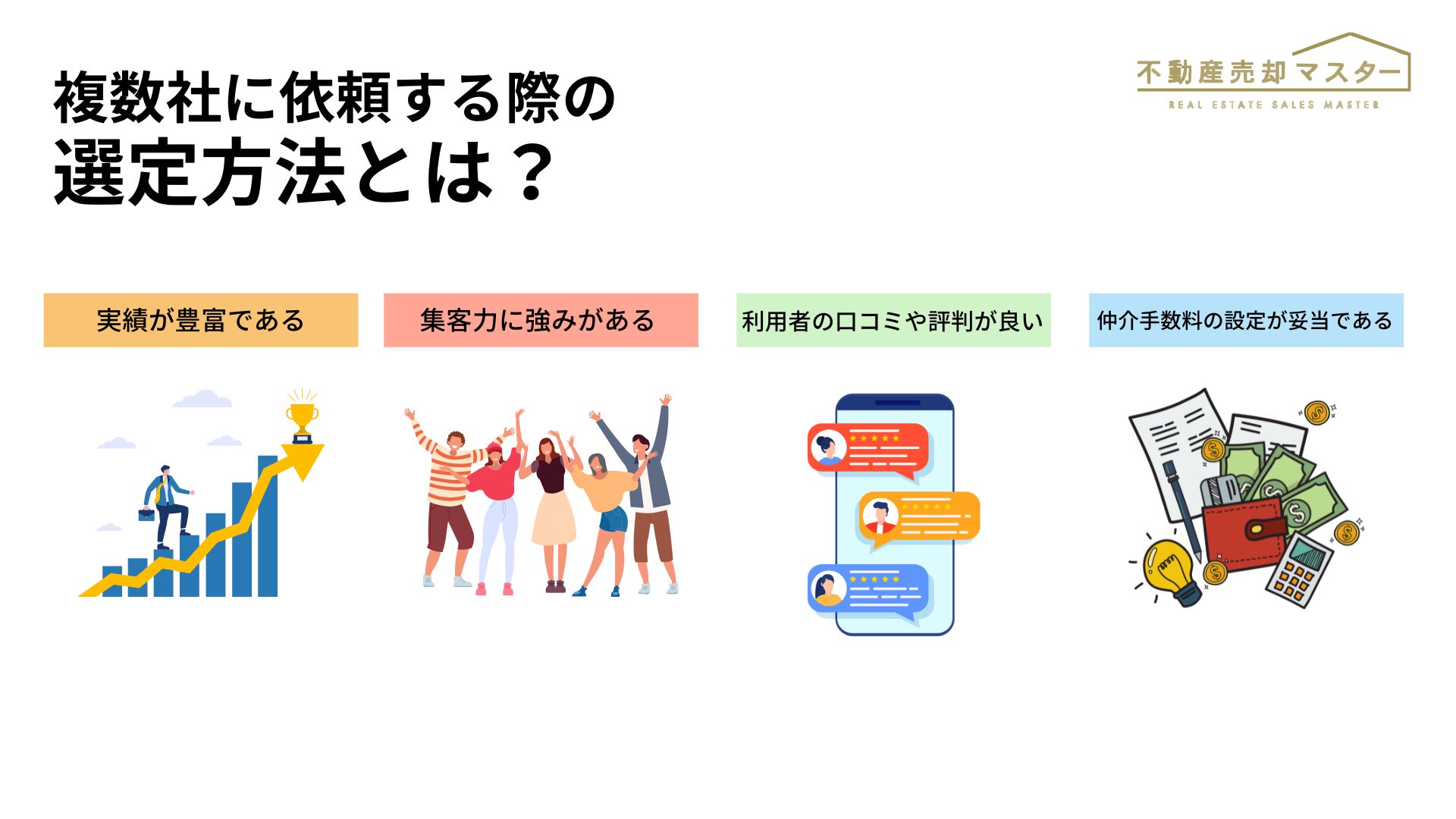 複数社に不動産の見積もりを依頼する際の選定方法
