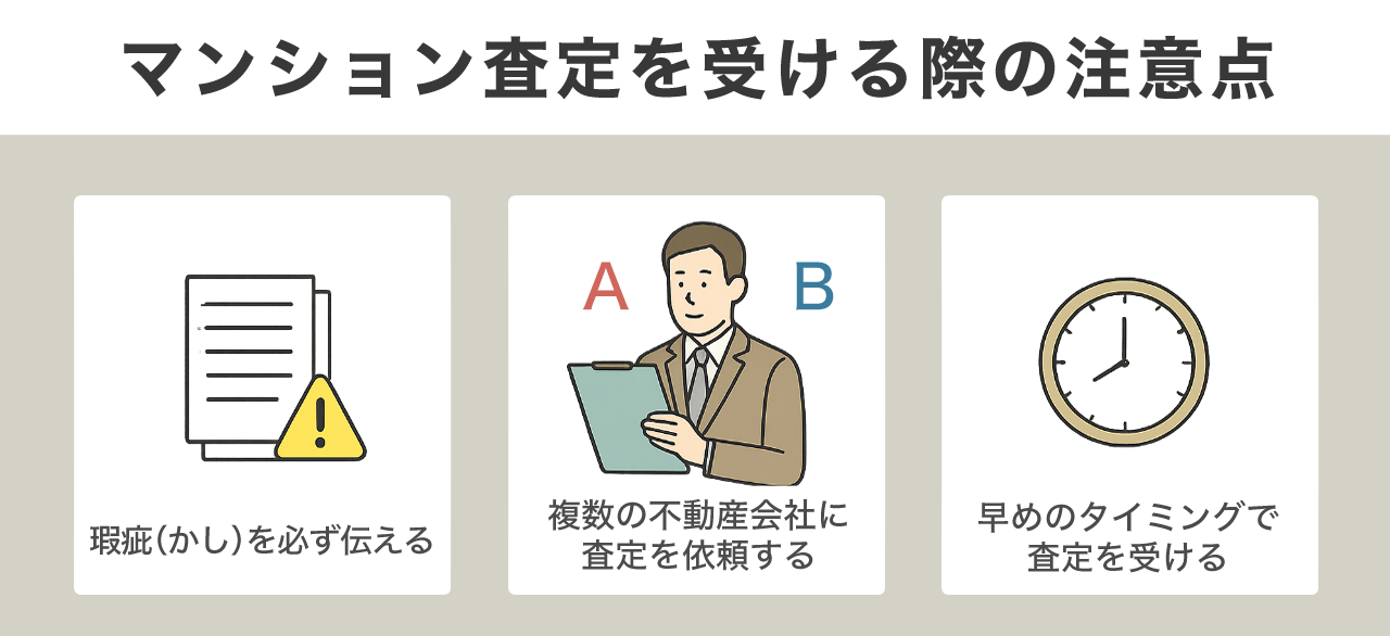 マンション 査定5 | 不動産の売却・査定のお役立ちメディア不動産売却マスター マンション査定を受ける際の注意点