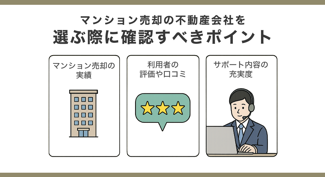 マンション売却の不動産会社を選ぶ際に確認すべきポイント