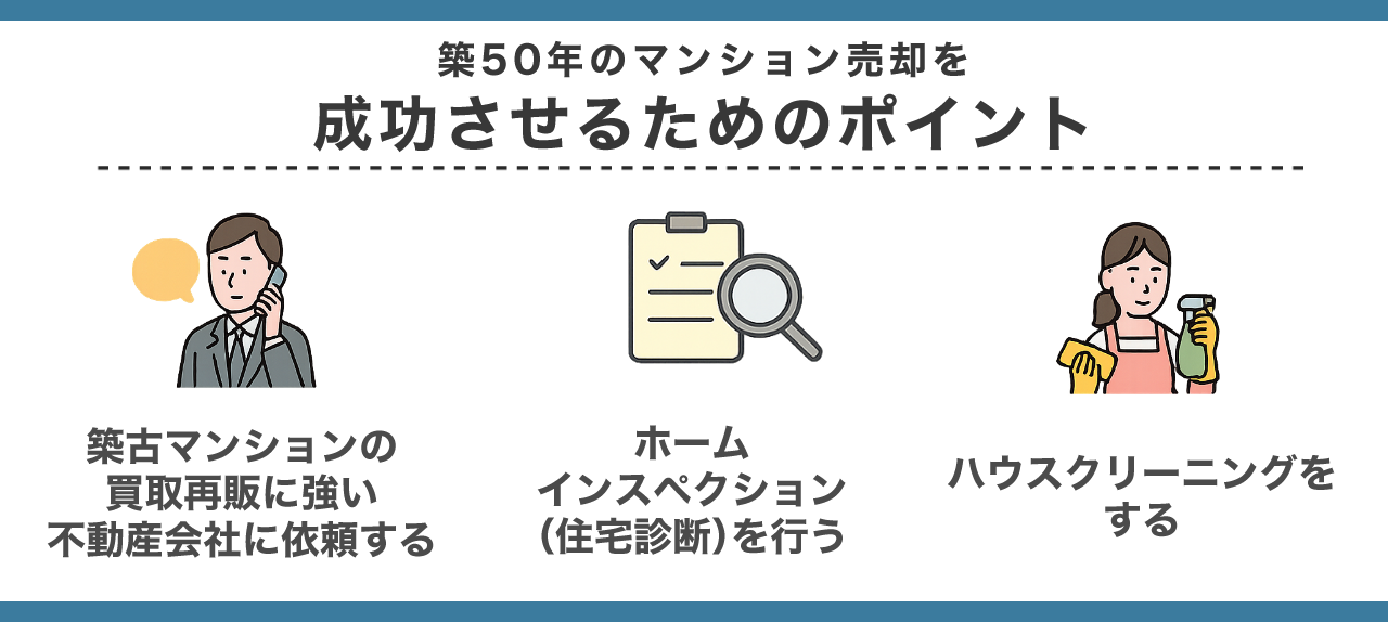 築50年のマンション売却を成功させるためのコツ