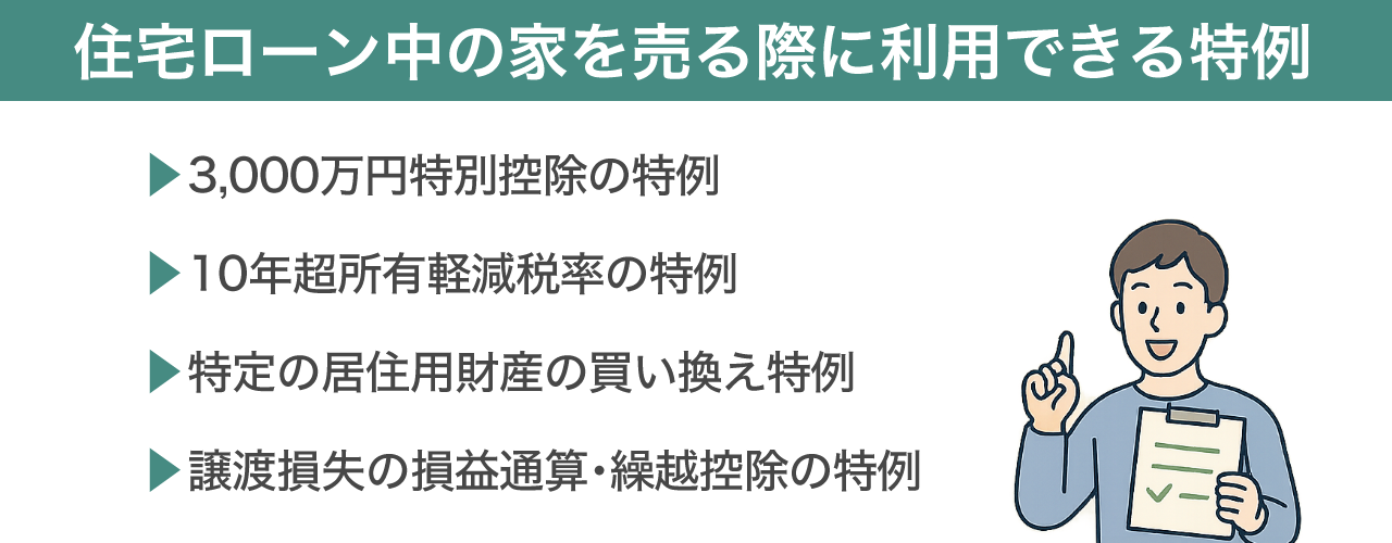 住宅ローン中の家を売る際に利用できる特例