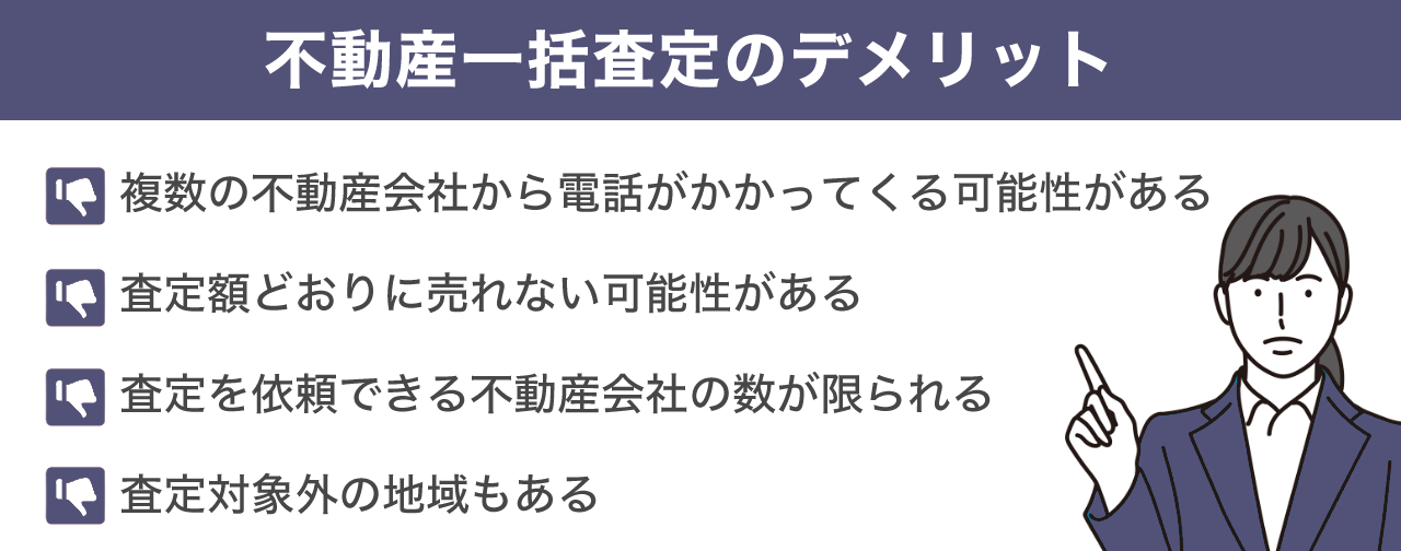 不動産一括査定のデメリット