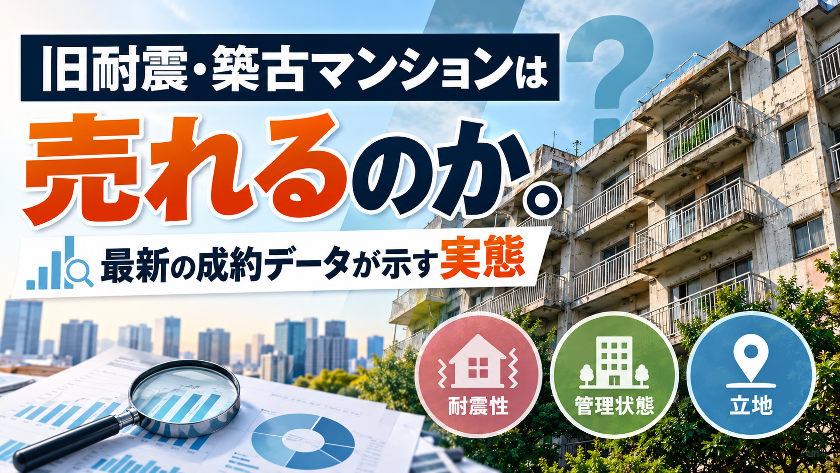 旧耐震・築古マンションは売れるのか。最新の成約データが示す実態